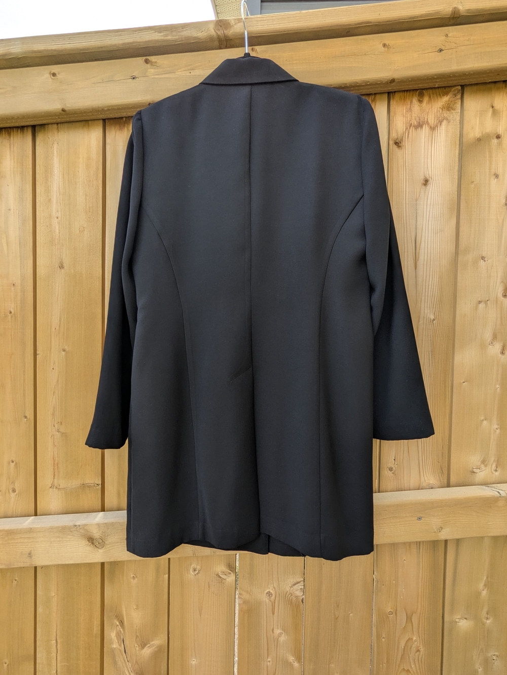 Vintage Jessica Black Longline Blazer Coat Office Siren Corpcore 90s Minimalist - Picture 8 of 13